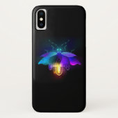 Neon Firefly op zwart Case-Mate iPhone Case (Achterkant)