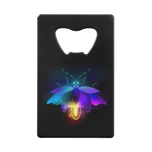 Neon Firefly op zwart Creditkaart Flessenopener