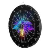 Neon Firefly op zwart Dartbord (Voorkant Rechts)