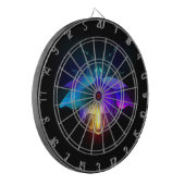 Neon Firefly op zwart Dartbord (Voorkant Links)