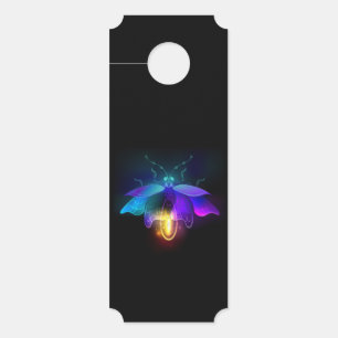 Neon Firefly op zwart Deurhanger