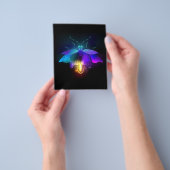 Neon Firefly op zwart Flyer (Hand)