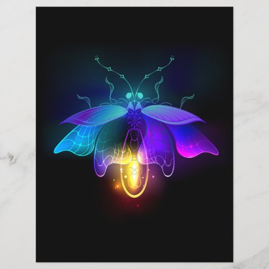 Neon Firefly op zwart Flyer (Voorkant)