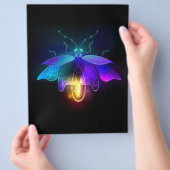 Neon Firefly op zwart Flyer (Hand)