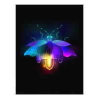 Neon Firefly op zwart