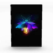 Neon Firefly op zwart Fotoblokken (Voorkant)