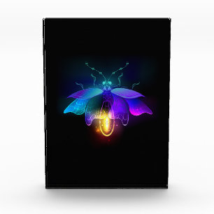 Neon Firefly op zwart Fotoblokken