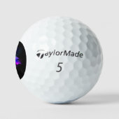 Neon Firefly op zwart Golfballen (Logo)