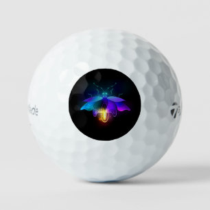 Neon Firefly op zwart Golfballen