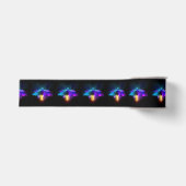 Neon Firefly op zwart Grosgrain Lint (Voorkant)