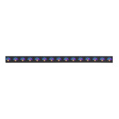 Neon Firefly op zwart Grosgrain Lint (Voorkant)