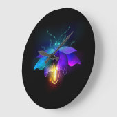 Neon Firefly op zwart Grote Klok (Hoek)