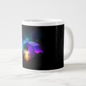 Neon Firefly op zwart Grote Koffiekop (Voorkant rechts)