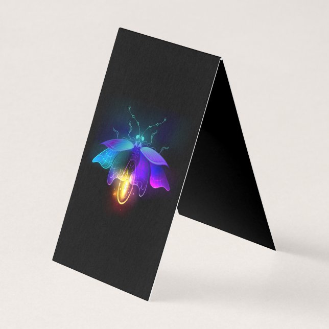Neon Firefly op zwart Kaart (Achterkant)