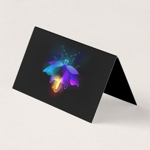 Neon Firefly op zwart Kaart