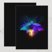 Neon Firefly op zwart Kaart (Voorkant / Achterkant)