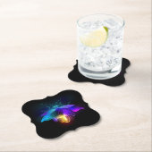 Neon Firefly op zwart Kartonnen Onderzetters (Insitu)