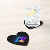 Neon Firefly op zwart Kartonnen Onderzetters (Insitu)