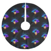 Neon Firefly op zwart Kerstboom Rok (Voorkant)