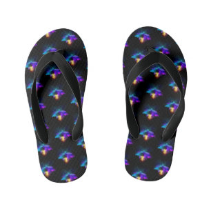 Neon Firefly op zwart Kinder Teenslippers