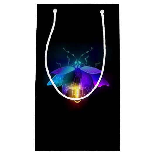 Neon Firefly op zwart Klein Cadeauzakje (Voorkant)
