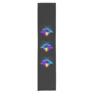 Neon Firefly op zwart Korte Tafelloper