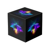 Neon Firefly op zwart Kubus (Achter hoekig)