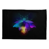 Neon Firefly op zwart Kussensloop (Achterkant)