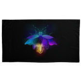 Neon Firefly op zwart Kussensloop (Voorkant-Links)