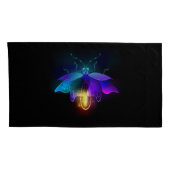 Neon Firefly op zwart Kussensloop (Achterkant-Rechts)