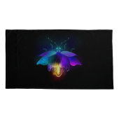 Neon Firefly op zwart Kussensloop (Achterkant-Links)