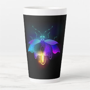 Neon Firefly op zwart Latte Mok
