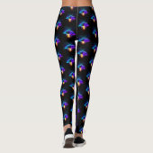 Neon Firefly op zwart Leggings (Achterkant)