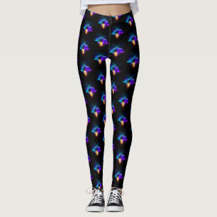 Neon Firefly op zwart Leggings