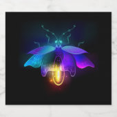 Neon Firefly op zwart Likeurfles Etiket (Enkel label)