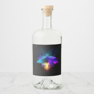 Neon Firefly op zwart Likeurfles Etiket