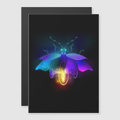 Neon Firefly op zwart Magnetische Uitnodiging (Voorkant / Achterkant)