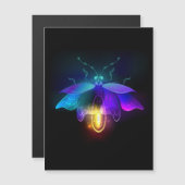 Neon Firefly op zwart Magnetische Uitnodiging (Voorkant / Achterkant)