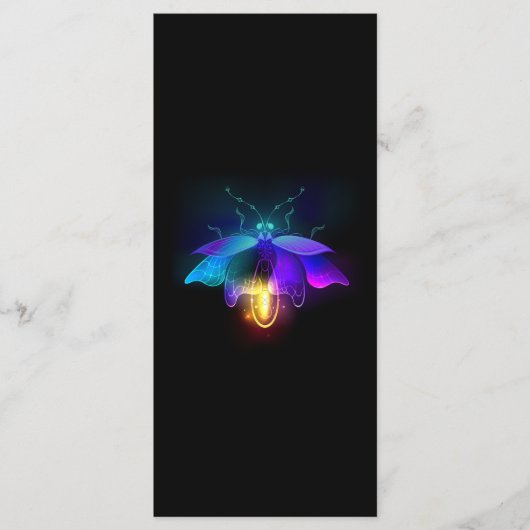 Neon Firefly op zwart Menu (Voorkant)