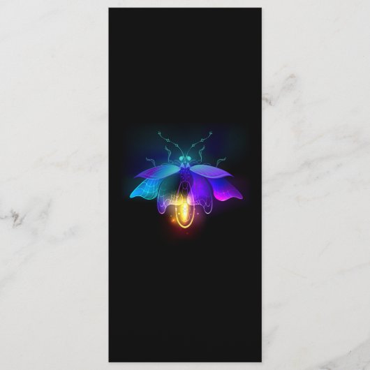 Neon Firefly op zwart Menu (Voorkant)