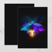 Neon Firefly op zwart Menu (Voorkant / Achterkant)