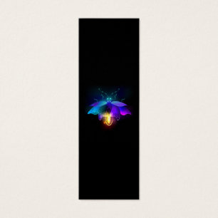 Neon Firefly op zwart Mini Visitekaartjes