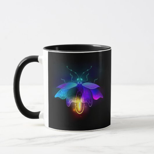 Neon Firefly op zwart Mok (Links)