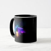 Neon Firefly op zwart Mok (Voorkant links)