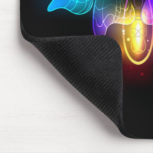 Neon Firefly op zwart Muismat (Hoek)