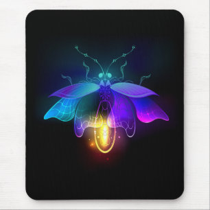 Neon Firefly op zwart Muismat