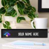 Neon Firefly op zwart Naambordje