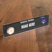 Neon Firefly op zwart Naambordje (Zijkant)