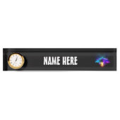 Neon Firefly op zwart Naambordje (Voorkant)