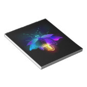 Neon Firefly op zwart Notitieblok (Schuin)